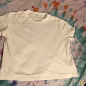 Plain white crop top